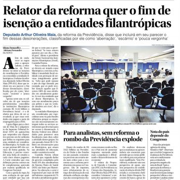 Relator da Reforma quer o fim de isenção a entidades filantrópicas – Novo Jornal